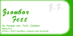 zsombor fett business card